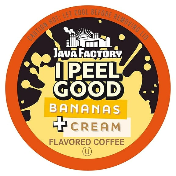Java Factory Flavored Coffee Pods, I Peel Good Banana Cream, Compatible with K Cup Brewers, 40 Count