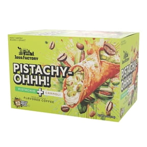 Java Factory Flavored Coffee Pods, Pistachy OHHH, Compatible with K Cup Brewers, 12 Count