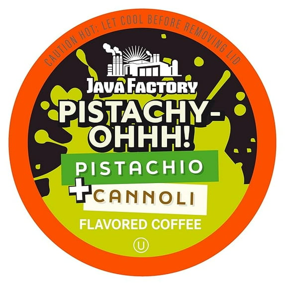 Java Factory Pistachy OHHH flavored coffee pods, compatible with K Cup Brewers, 40 Count