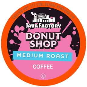 Java Factory Medium Roast Donut Shop Coffee Pods for Single-Serve Coffee Brewers, 80-Pack