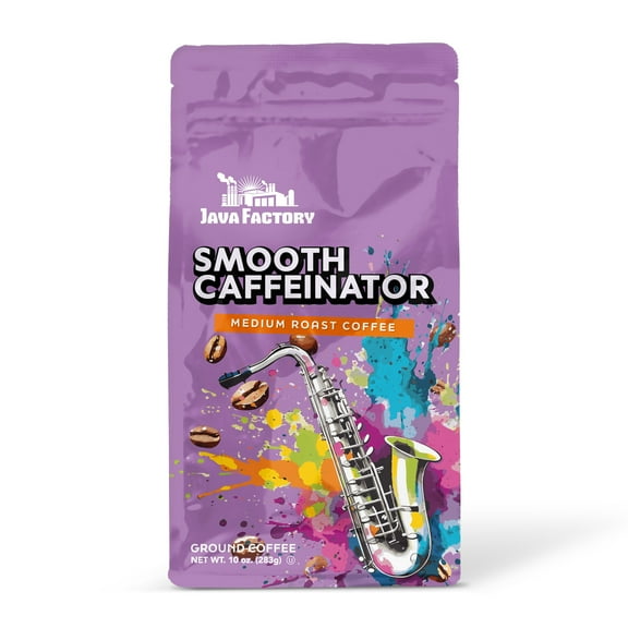 Java Factory Smooth Caffeinator Flavored Ground Coffee Bags, 6 pk, 10 oz each