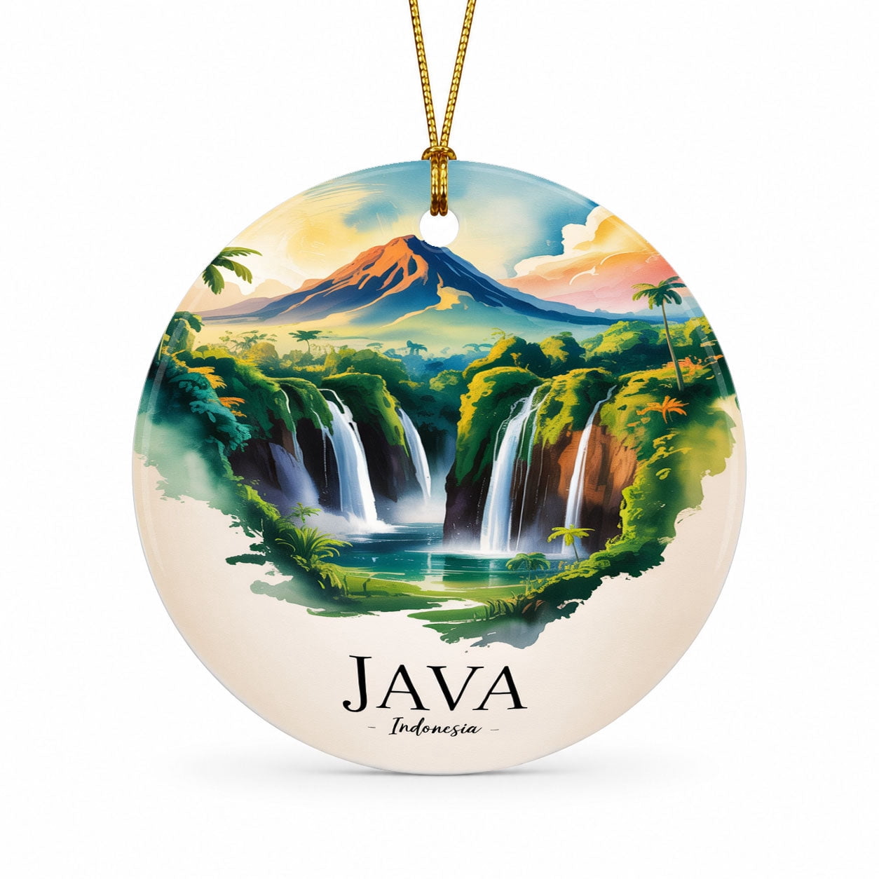 Travel Java Java Holiday Travel Souvenir, Indonesia Christmas Keepsake Ornament ...
