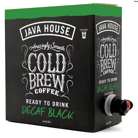 Java House Cold Brew Coffee on Tap – Premium 100% Arabica Decaf – Smooth Decaf with Chocolate & Caramel Notes – 1 Gallon Box (16 Servings) – Ready to Drink, No Caffeine, No Brewing Required