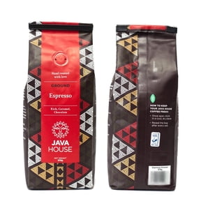 Java House Ground Coffee Espresso Dark Roast Fine Ground 375g