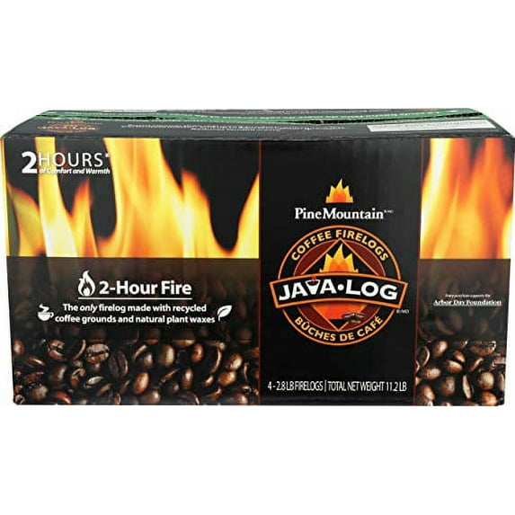 Java Log Firelog, Made W/Coffee Grd - (Case of 4 - 2.8 lb)