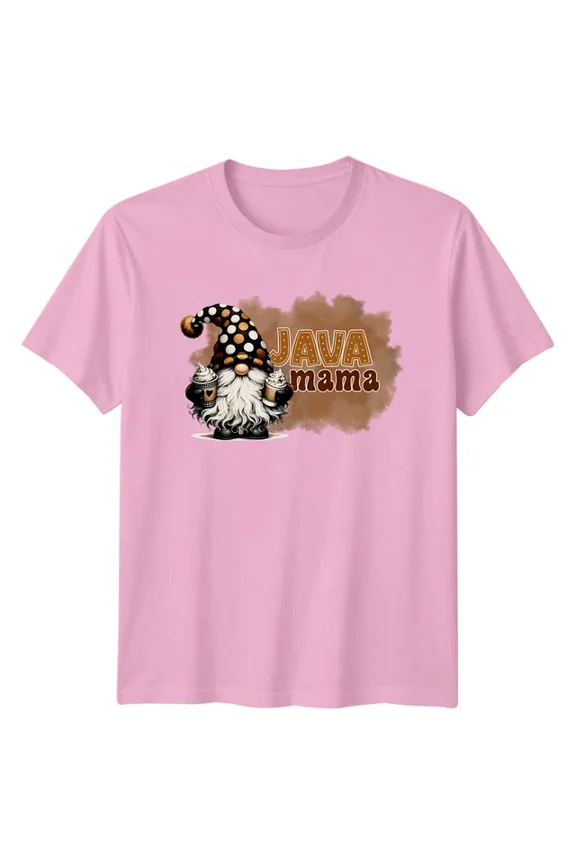 Java Mama Gnome Coffee Design T-shirt