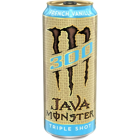 Monster Energy Java, 300 French Vanilla, Energy + Coffee, Energy Drink, 15 Fl Oz