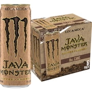 Monster Energy Java, Loca Moca, Energy + Coffee, Energy Drink, 6 Pack - 11 Fl Oz