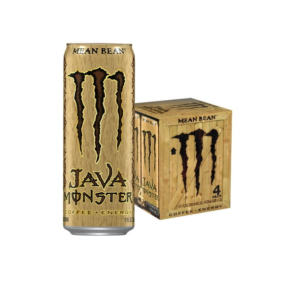 Java Monster Mean Bean, Coffee + Energy Drink, 11 fl oz, 4 Pack