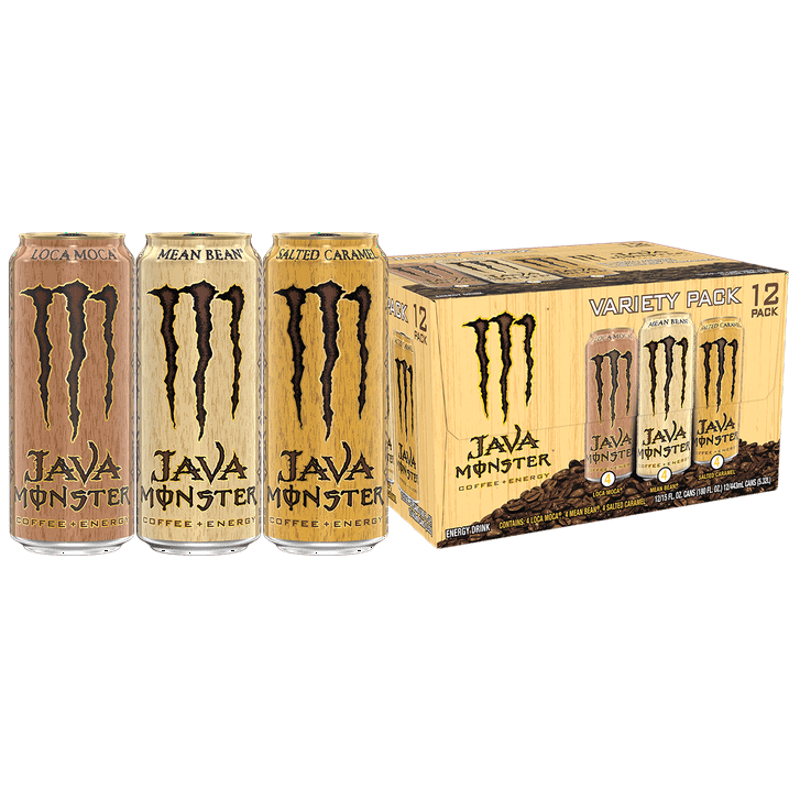 Java Monster VP, Loca Moca, Mean Bean, Salted Caramel, Coffee + Energy ...