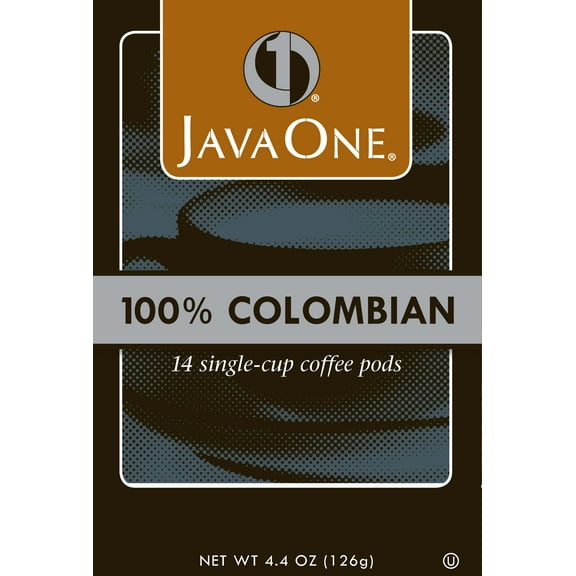 Java One, 100 Percent Colombian 14 Single Cup Coffee Pods, 4.4 Oz, 6 Ct