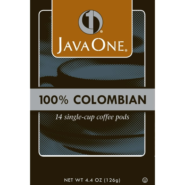 Java One, 100 Percent Colombian 14 Single Cup Coffee Pods, 4.4 Oz, 6 Ct