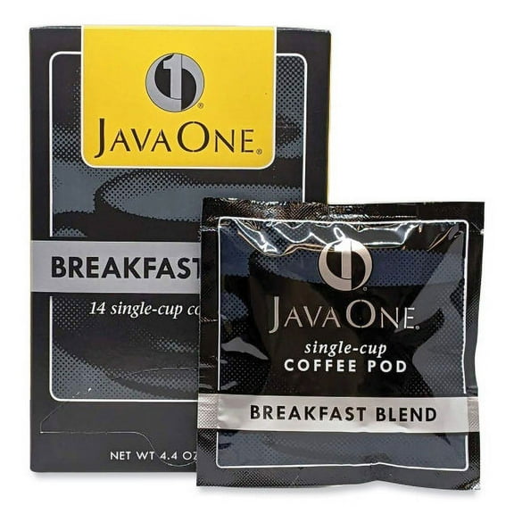 Java One Coffee Pods, Breakfast Blend, Single Cup, 14/Box