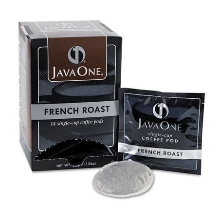 Java One Coffee Pods, French Roast, Single Cup, 14/Box