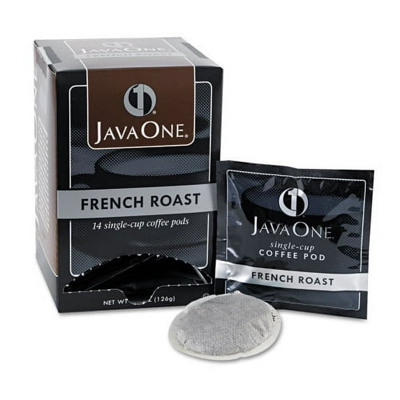 Java One Coffee Pods, French Roast, Single Cup, 14/Box