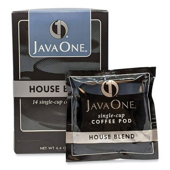 Java One Coffee Pods, House Blend, Single Cup, 14/Box, Each