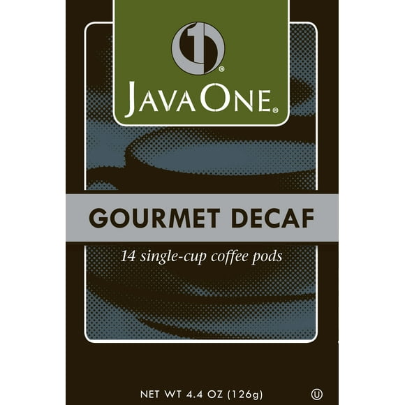 Java One, Gourmet Decaffeinated 14 Single Cup Coffee Pods, 4.4 oz, 6 Ct