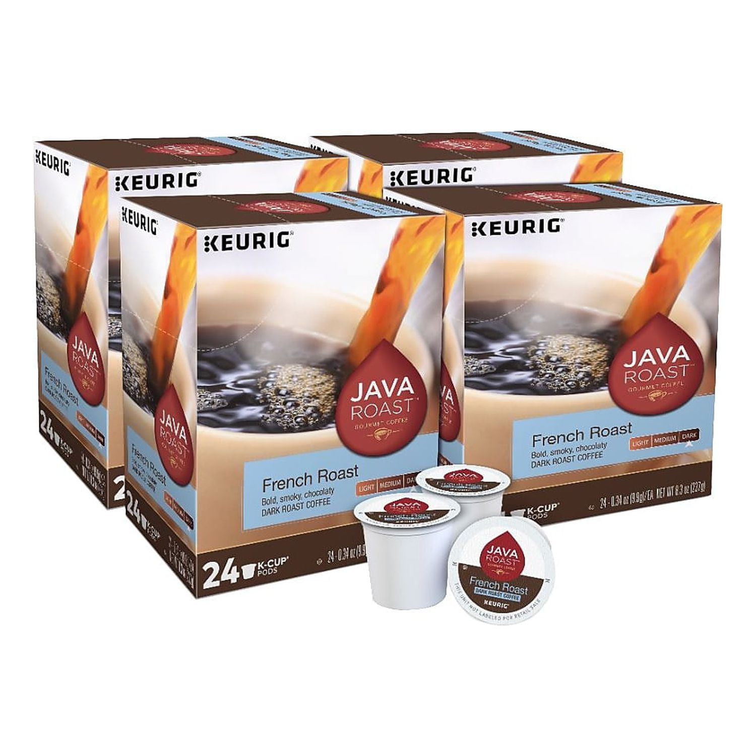 French Roast JavaOne Pod Coffee, Dark Roast Single Cup Coffee Pods