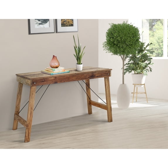 Java Rustic Folding Writing Table