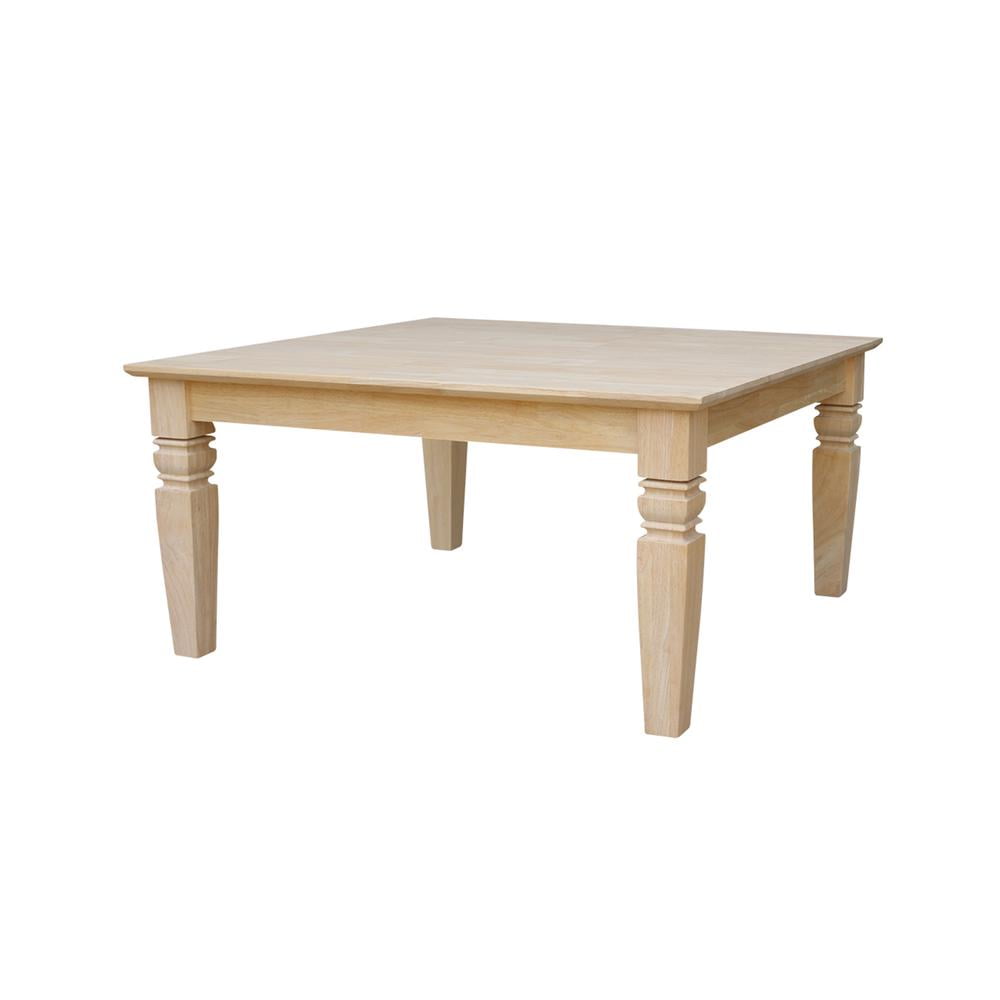 Elegant Java Square Solid Hardwood Coffee Table