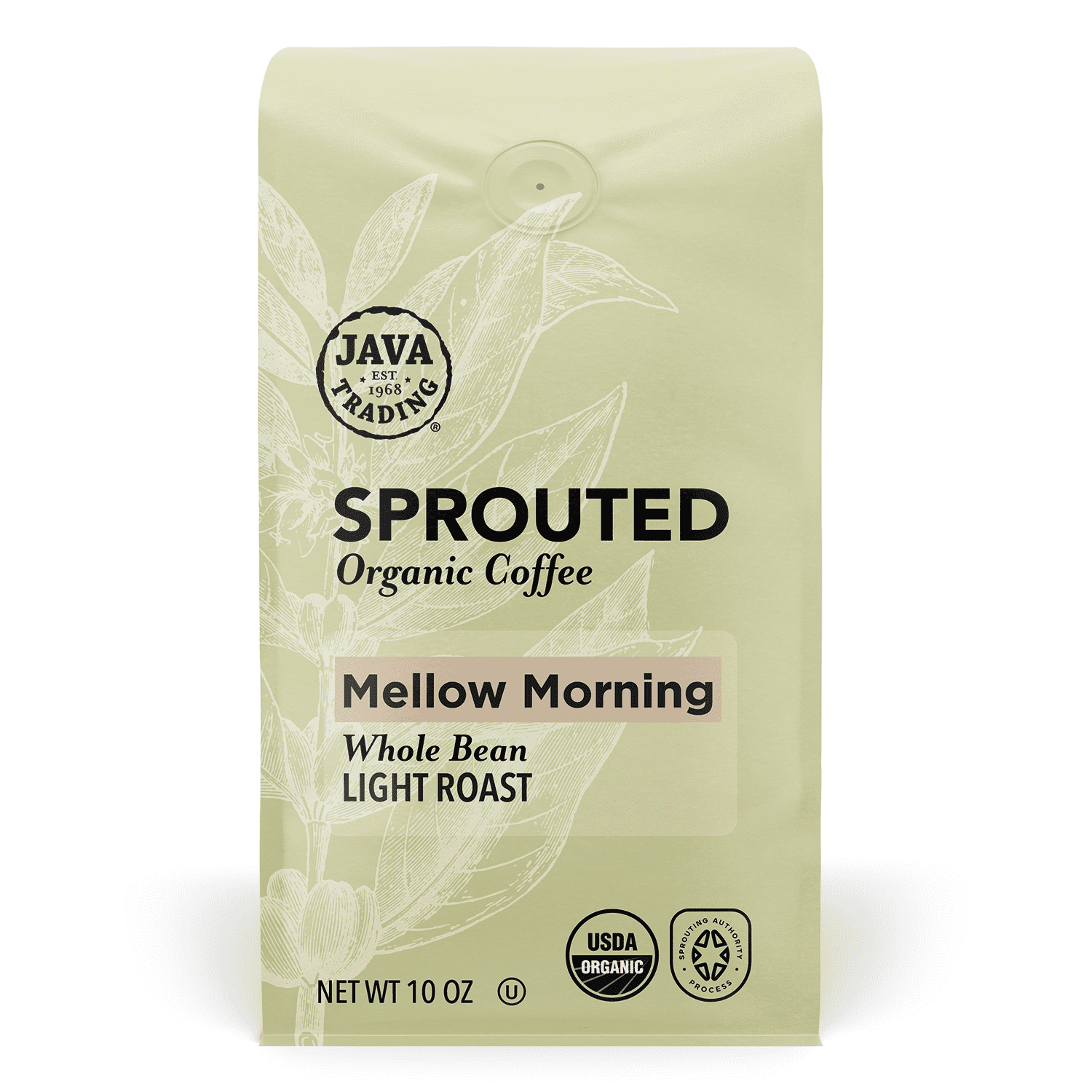 Java Trading Coffee Whole Bean Mellow Morning Organic 10 oz (Pack of 6)