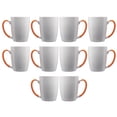 thumbnail image 1 of Java Two-Tone Coffee Mugs 12 oz. Set of 10, Bulk Pack - Perfect for Coffee, Tea, Espresso, Hot Cocoa, Other Beverages - Orange, 1 of 5