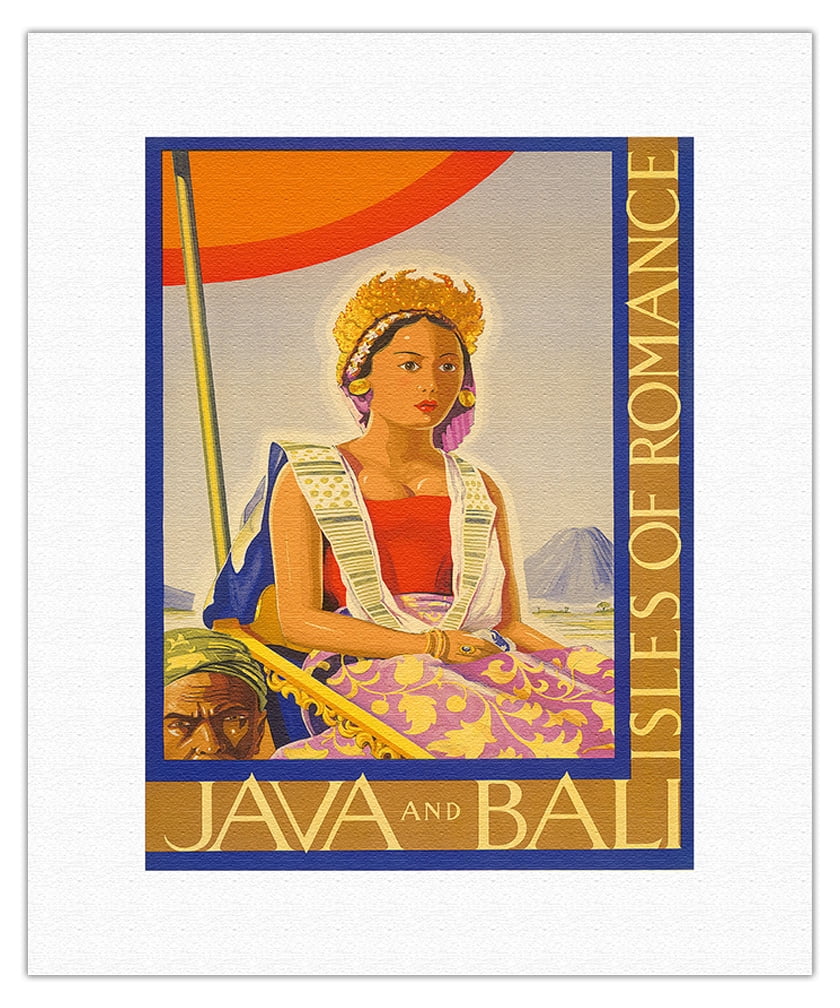 Java and Bali - Isles of Romance - Vintage Travel Poster c.1930s - Fine ...