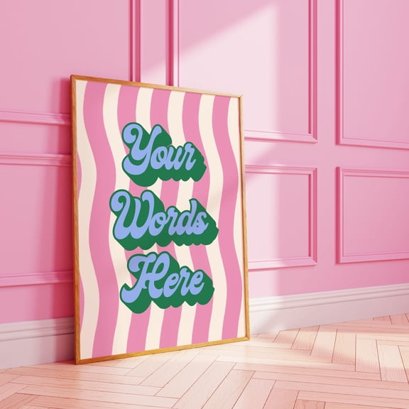 JavaC Custom funky word art | personalised gift wall print