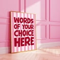 thumbnail image 1 of JavaC Custom striped word art | personalised gift wall print funky, 1 of 3