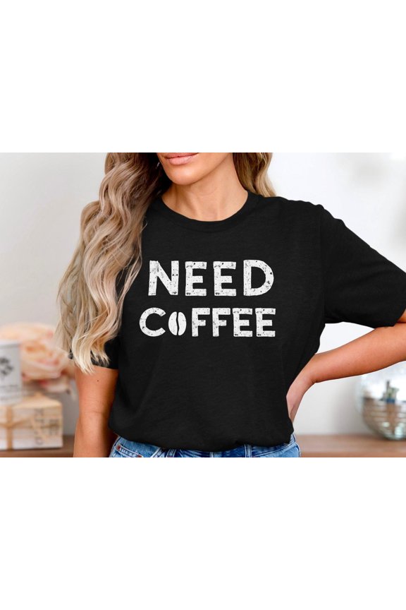 Need Coffee Shirt, Funny Caffeine Lover T Shirt, Vintage Coffee Addict Tee, Morning Coffee Graphic Shirt, Barista Gift, Coffee Drinker Tee