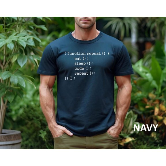 Javascript Code Eat Sleep Code Repeat Software Engineer T-Shirt