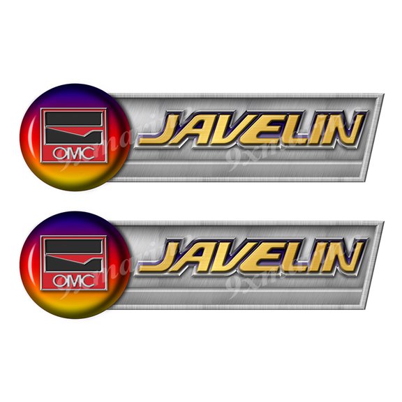 Javelin Retro Sticker set - 10"x3". Remastered Name Plate