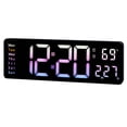 thumbnail image 1 of Javlergo Digital Alarm Clock, Electronic Desktop/Wall-mounted Clock with Temperature Display, Adjustable Brightness, 12/24H Display for Home, Bedroom, Office, Black, 1 of 5