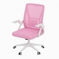 thumbnail image 1 of Javlergo Office Chair, Ergonomic Desk Chair Breathable Mesh Chair with Adjustable High Back Lumbar Support Flip-up Armrests, Executive Rolling Swivel Comfy Task Computer Chair, Pink, 1 of 6