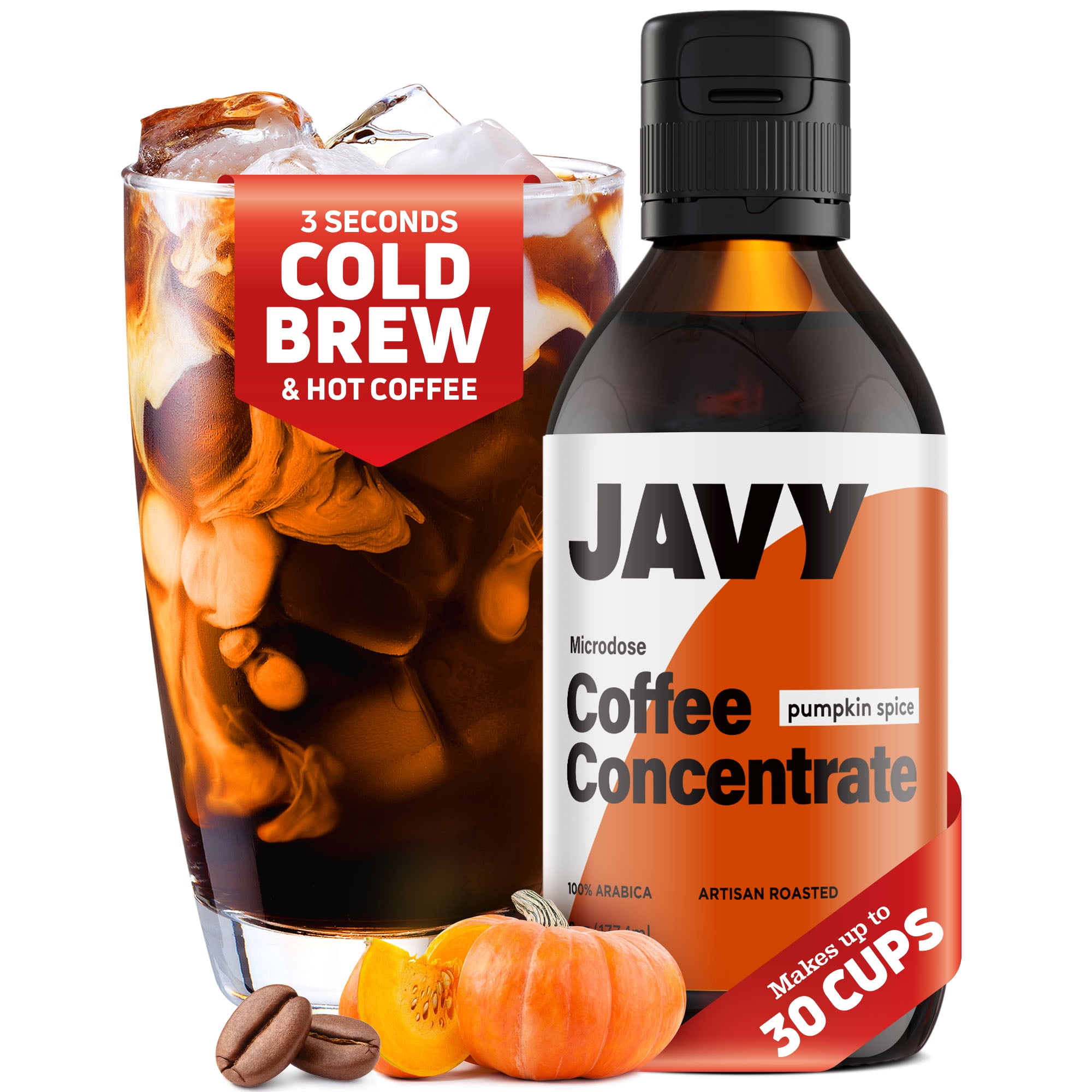 Javy Coffee Cold Brew Pumpkin Spice Liquid Concentrate, Iced