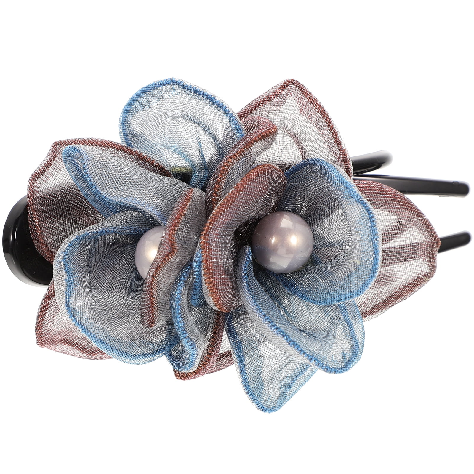 Jaw Alligator Clip Silk Yarn Flower Duck billed Hair Clip for Thin Hair