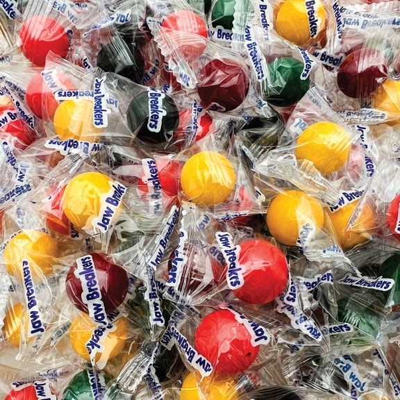 Jaw Breakers - 2 Pound Bulk Pack (About 170 Count) - Assorted Fruit Hard Candy - Individually Wrapped Candy - Lemon, Lime, Cherry, Orange, and Grape Mix