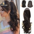 thumbnail image 1 of Jaw Claw Ponytail Thick Clip In Ponytails Hair Piece Hair Extension As Human Hair 1B# off black, 1 of 2