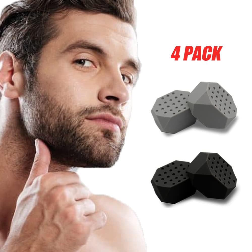 Jawline Exerciser for Men & Women - 4 pcs Powerful Jaw Trainer - Double  Chin Reducer Eliminator - Silicone Jaw Toner Tablets - Face Shaper 