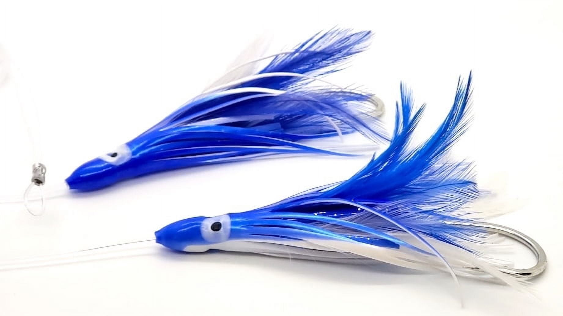 Jaw Lures Tuna and Mahi Feathers Blue/ White
