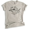 thumbnail image 1 of Jaw Need Jesus Shirt, Unisex Women's Men's Shirt, Religious Shirt, Y'all Need Jesus Shirt, Shark Pun Shirt, Light Silk Gray, 3X-Large, 1 of 6