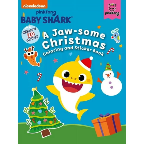 Baby Shark Baby Shark: A Jaw-Some Christmas Coloring and Sticker Book, (Paperback)