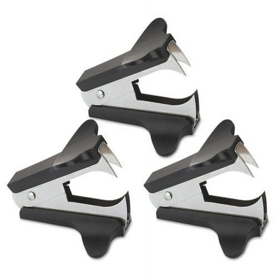 Jaw Style Staple Remover, Black, 3/pack | Bundle of 2 Packs