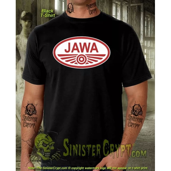 Jawa Motorcycles t-shirt, Classic Czech Motorcycle Moped, sizes: Small to 6XL