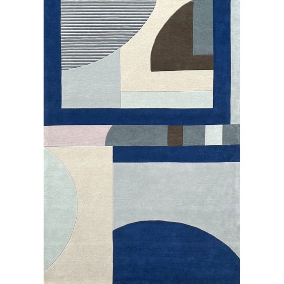 Jawa collection Handmade Modern Abstract Design Hand Tufted Area Rug Hand Tuft Wool Rug