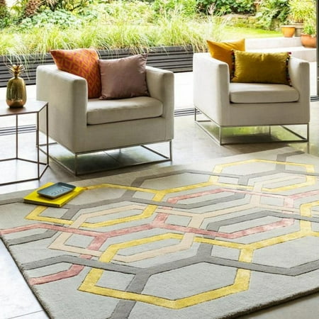 Jawa collection Handmade Modern Abstract Design Hand Tufted Area Rug Hand Tuft Wool Rug
