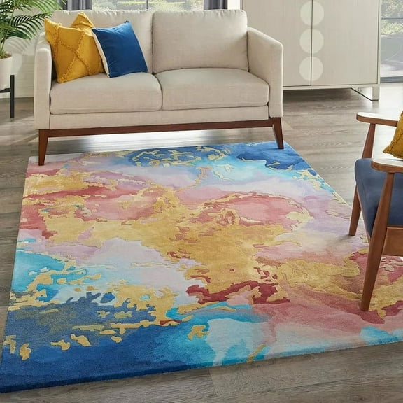 Jawa collection Handmade Modern Abstract Design Hand Tufted Area Rug Hand Tuft Wool Rug