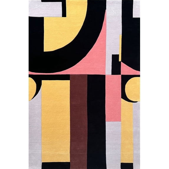 Jawa collection Handmade Modern Abstract Design Hand Tufted Area Rug Hand Tuft Wool Rug