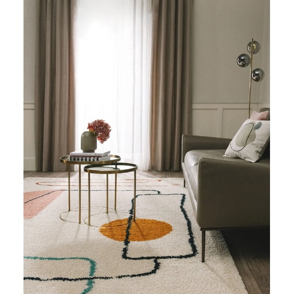 Jawa collection Handmade Modern Abstract Design Hand Tufted Area Rug Hand Tuft Wool Rug