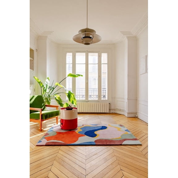 Jawa collection Handmade Modern Abstract Design Hand Tufted Area Rug Hand Tuft Wool Rug